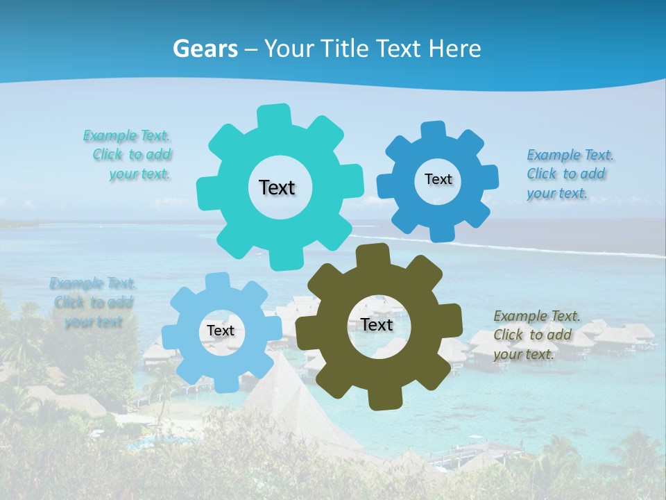 Turquoise Idyllic Lagoon PowerPoint Template