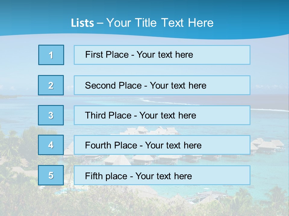 Turquoise Idyllic Lagoon PowerPoint Template