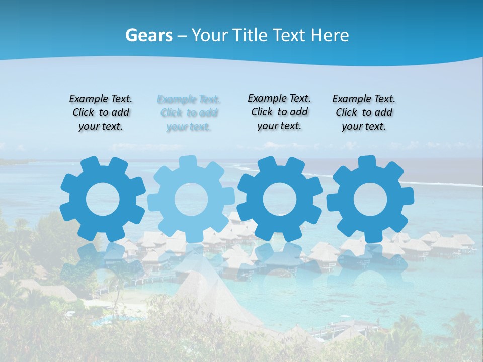Turquoise Idyllic Lagoon PowerPoint Template