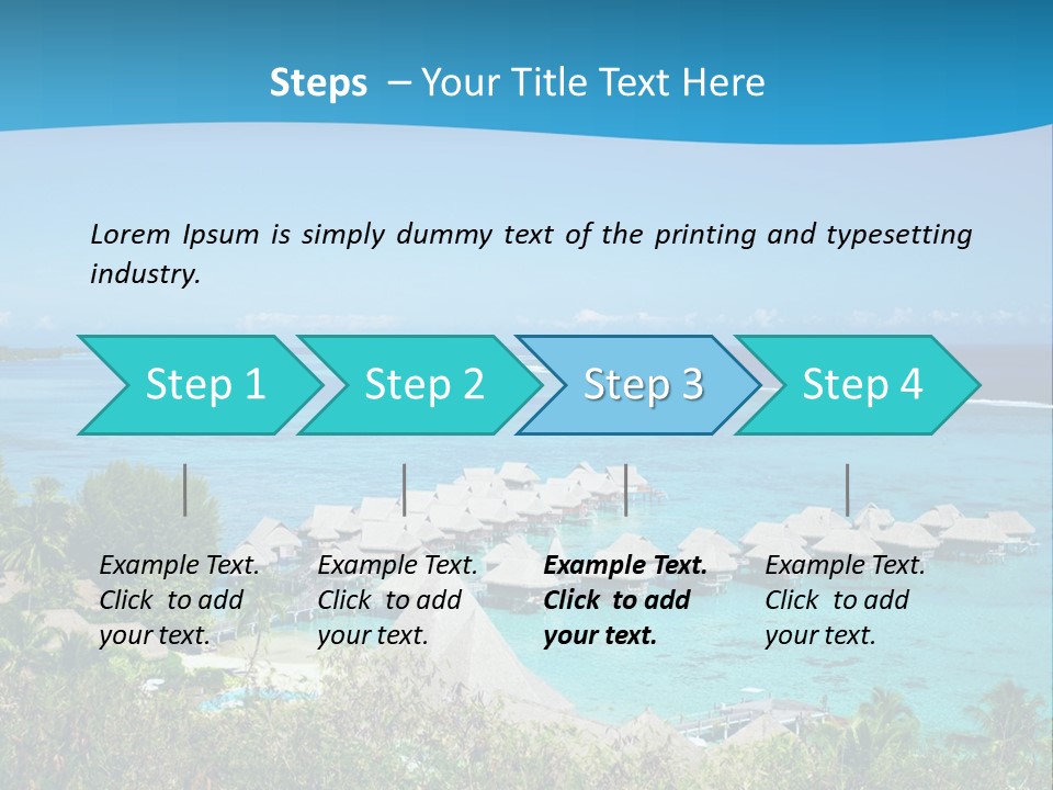 Turquoise Idyllic Lagoon PowerPoint Template
