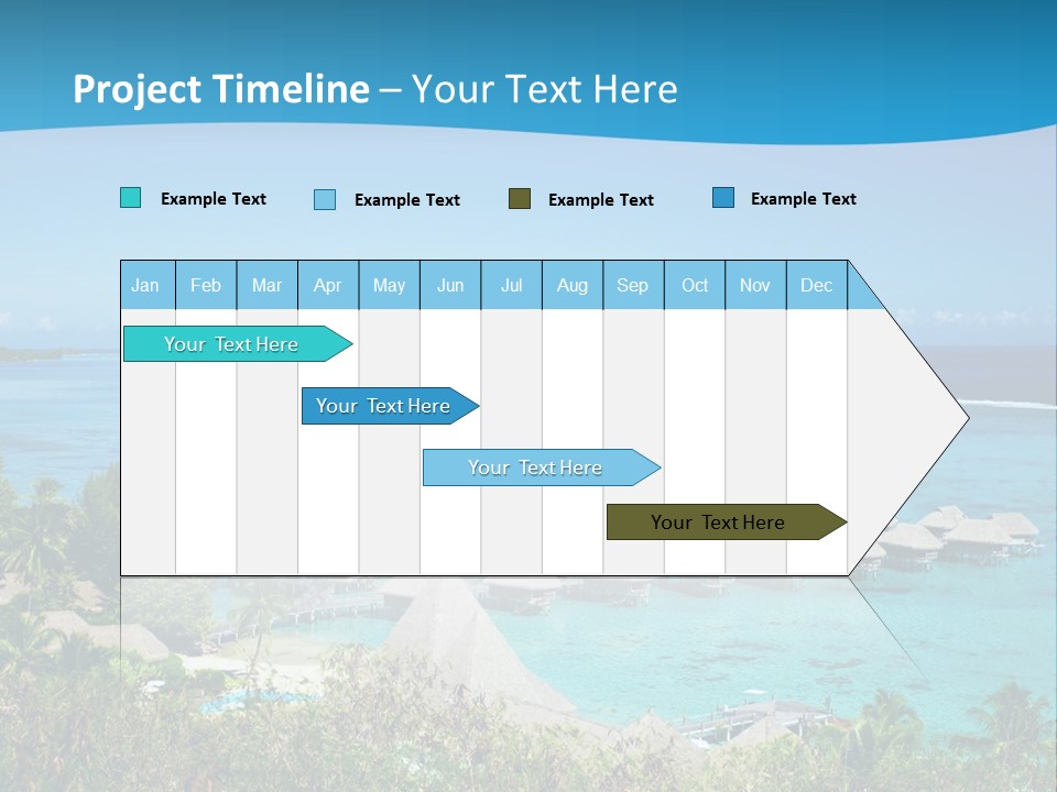 Turquoise Idyllic Lagoon PowerPoint Template