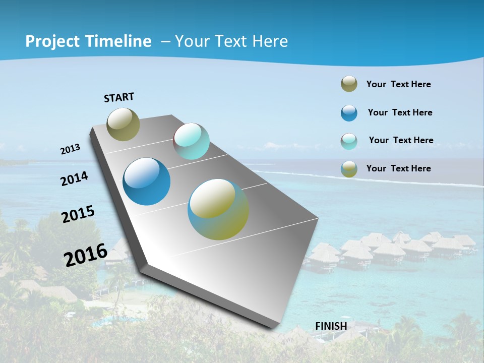 Turquoise Idyllic Lagoon PowerPoint Template