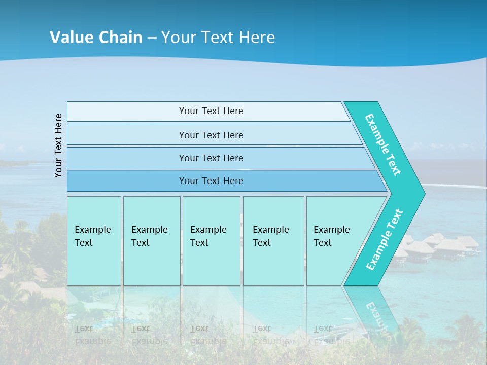 Turquoise Idyllic Lagoon PowerPoint Template