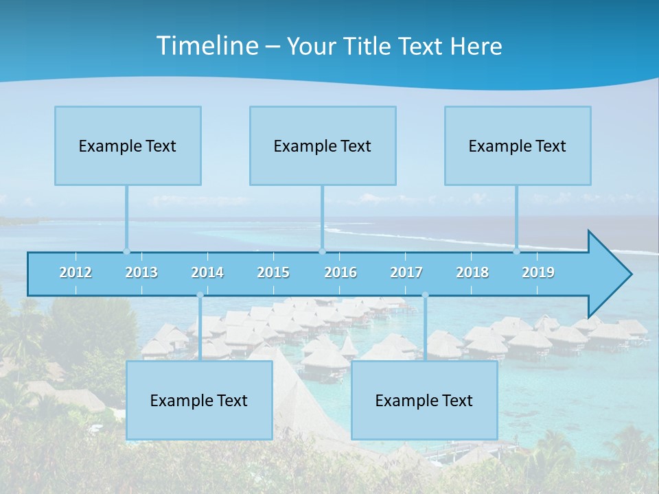 Turquoise Idyllic Lagoon PowerPoint Template