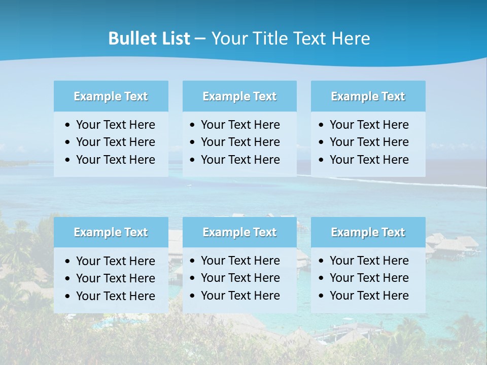 Turquoise Idyllic Lagoon PowerPoint Template