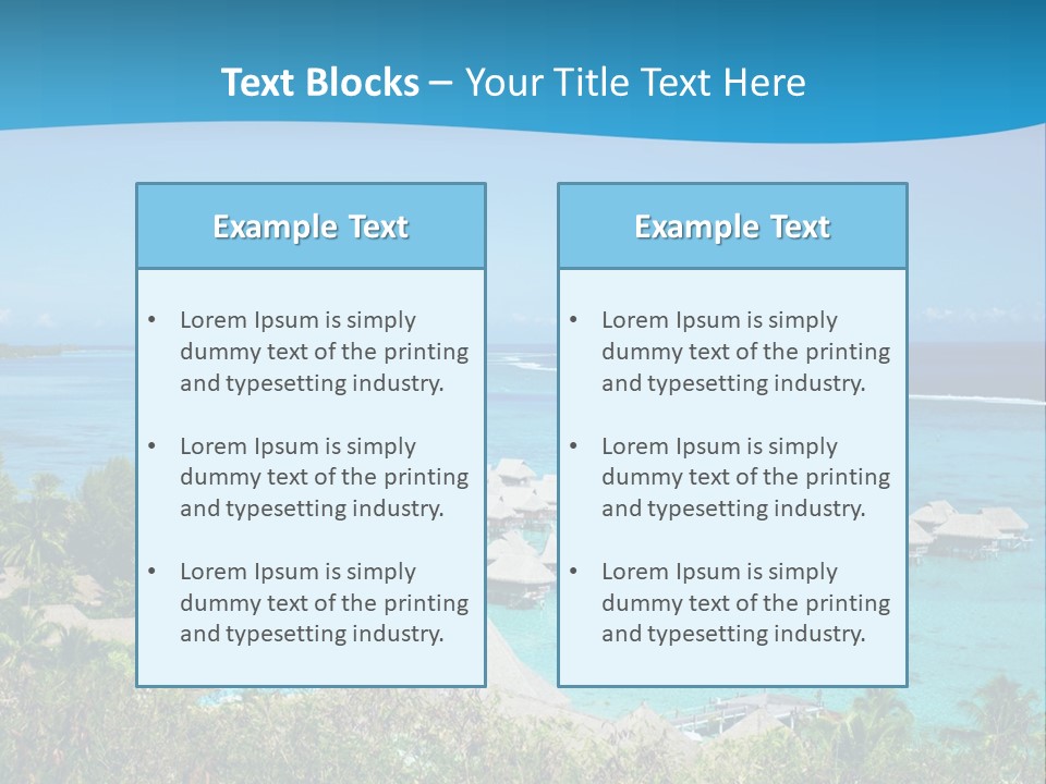 Turquoise Idyllic Lagoon PowerPoint Template