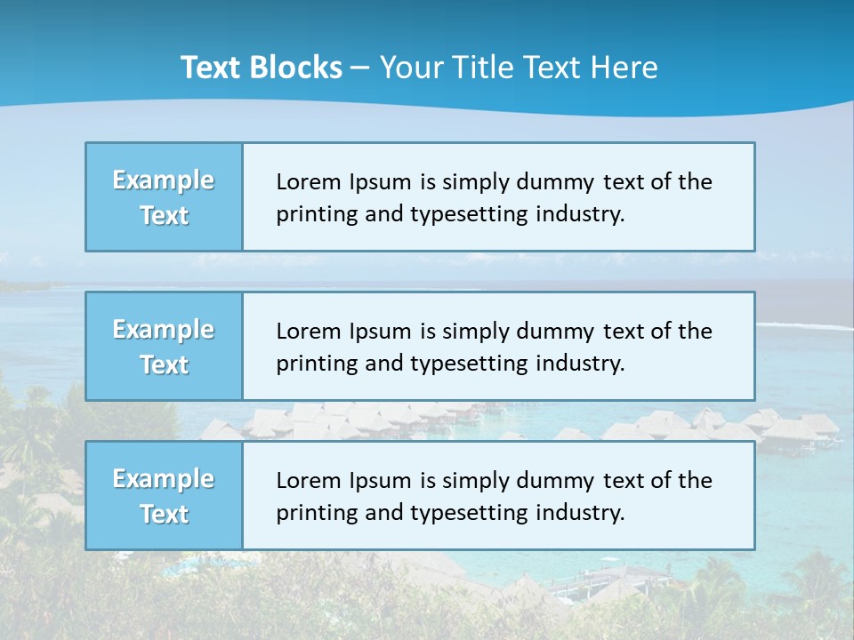 Turquoise Idyllic Lagoon PowerPoint Template
