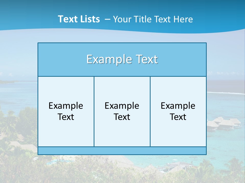 Turquoise Idyllic Lagoon PowerPoint Template