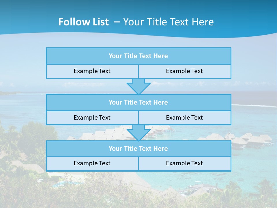 Turquoise Idyllic Lagoon PowerPoint Template