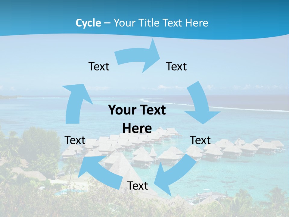 Turquoise Idyllic Lagoon PowerPoint Template