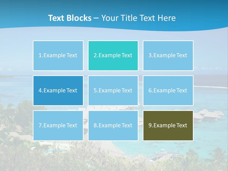 Turquoise Idyllic Lagoon PowerPoint Template