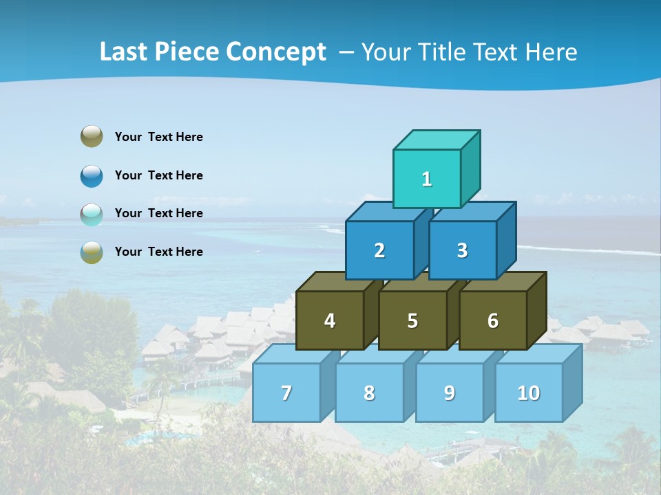 Turquoise Idyllic Lagoon PowerPoint Template
