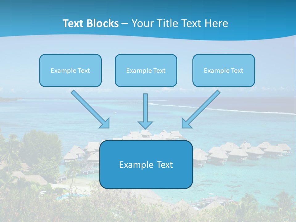 Turquoise Idyllic Lagoon PowerPoint Template