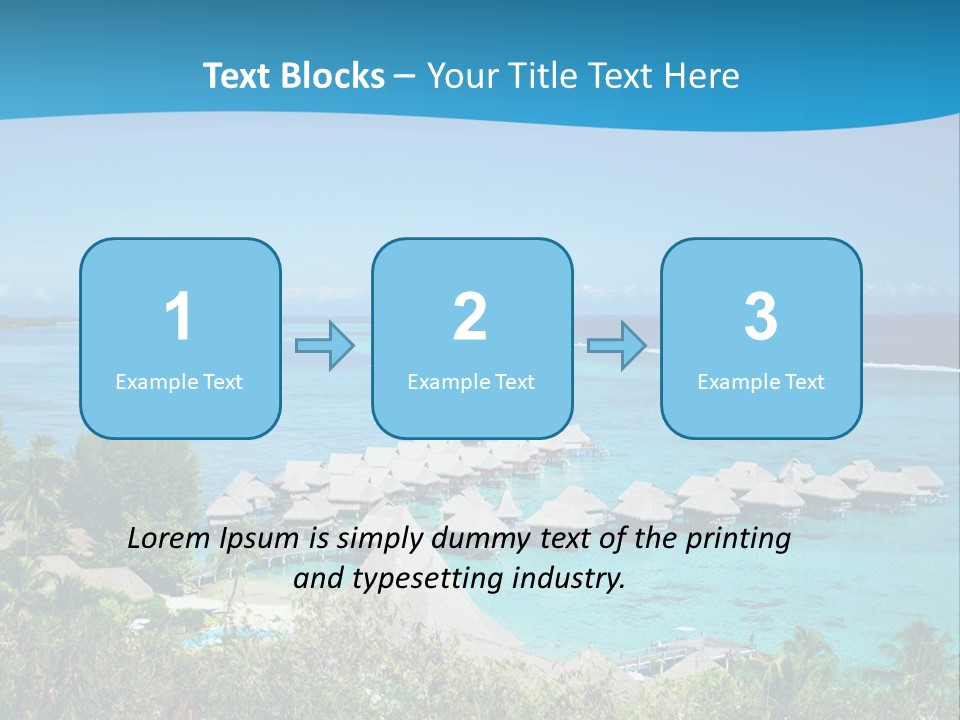 Turquoise Idyllic Lagoon PowerPoint Template