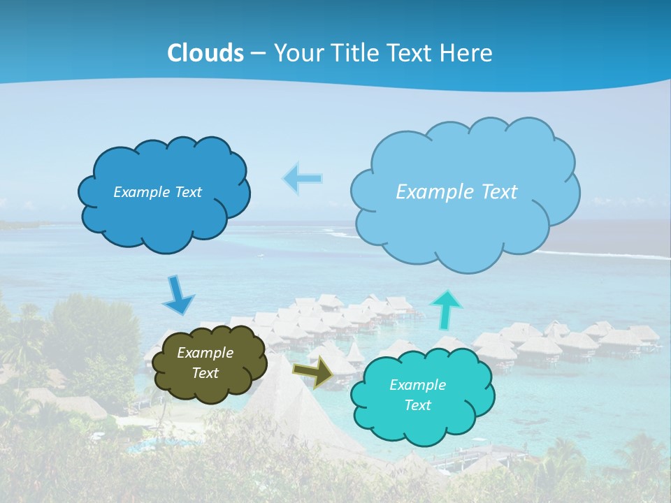 Turquoise Idyllic Lagoon PowerPoint Template