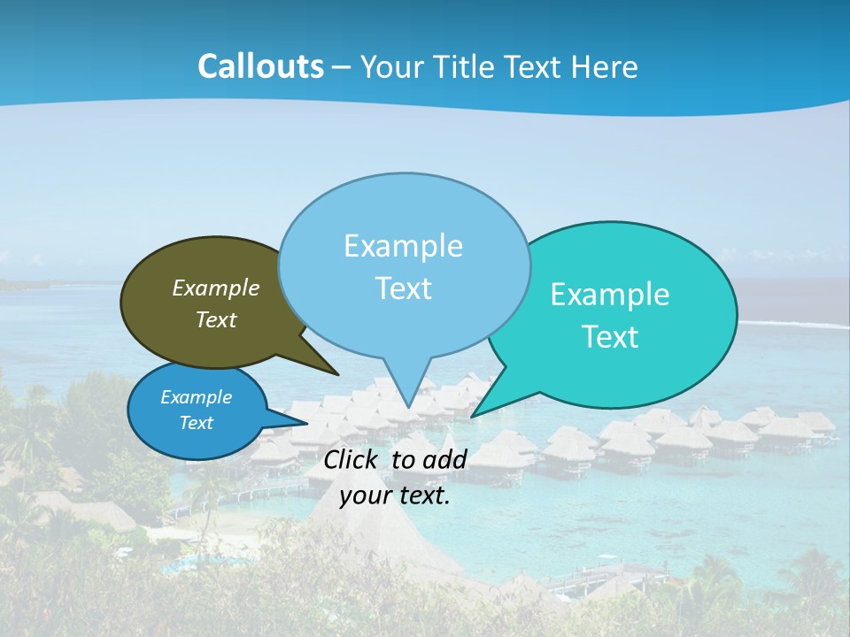 Turquoise Idyllic Lagoon PowerPoint Template