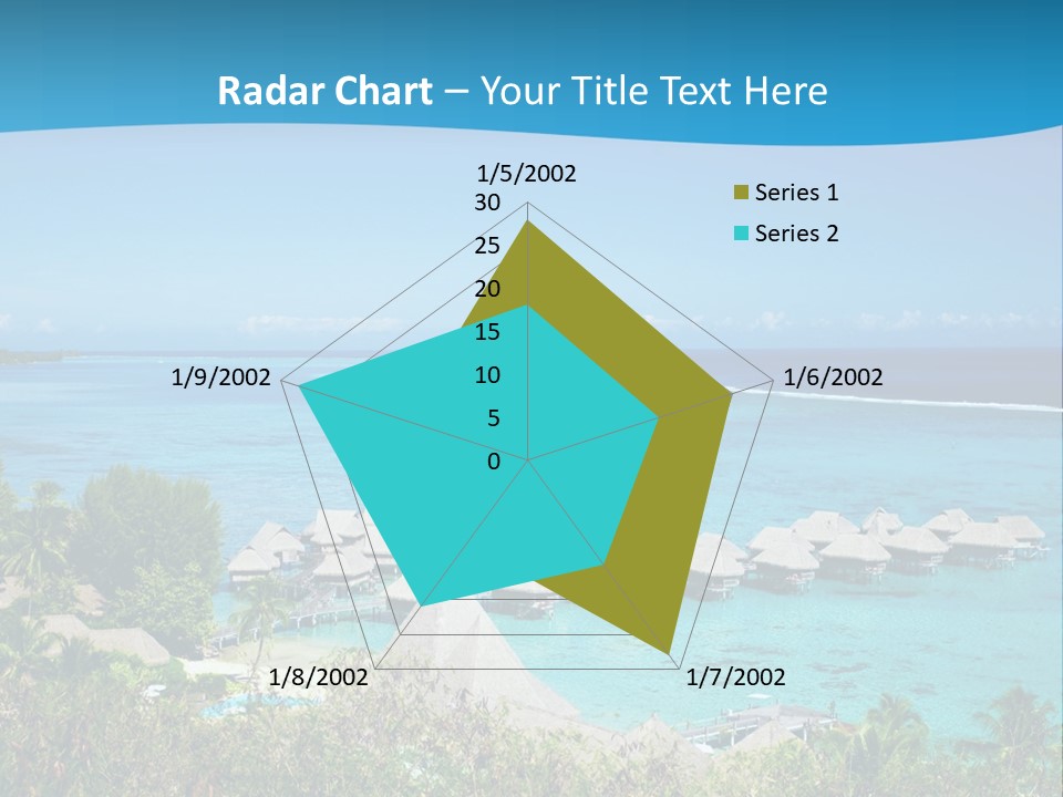 Turquoise Idyllic Lagoon PowerPoint Template