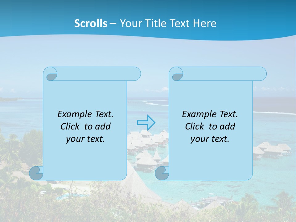 Turquoise Idyllic Lagoon PowerPoint Template