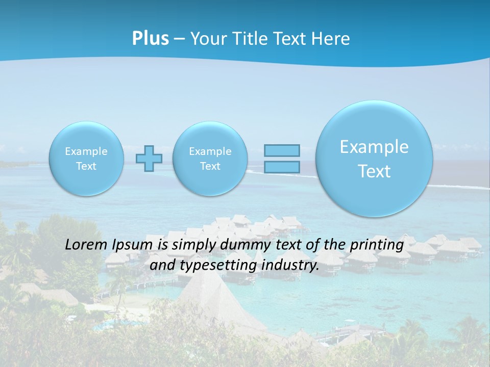 Turquoise Idyllic Lagoon PowerPoint Template