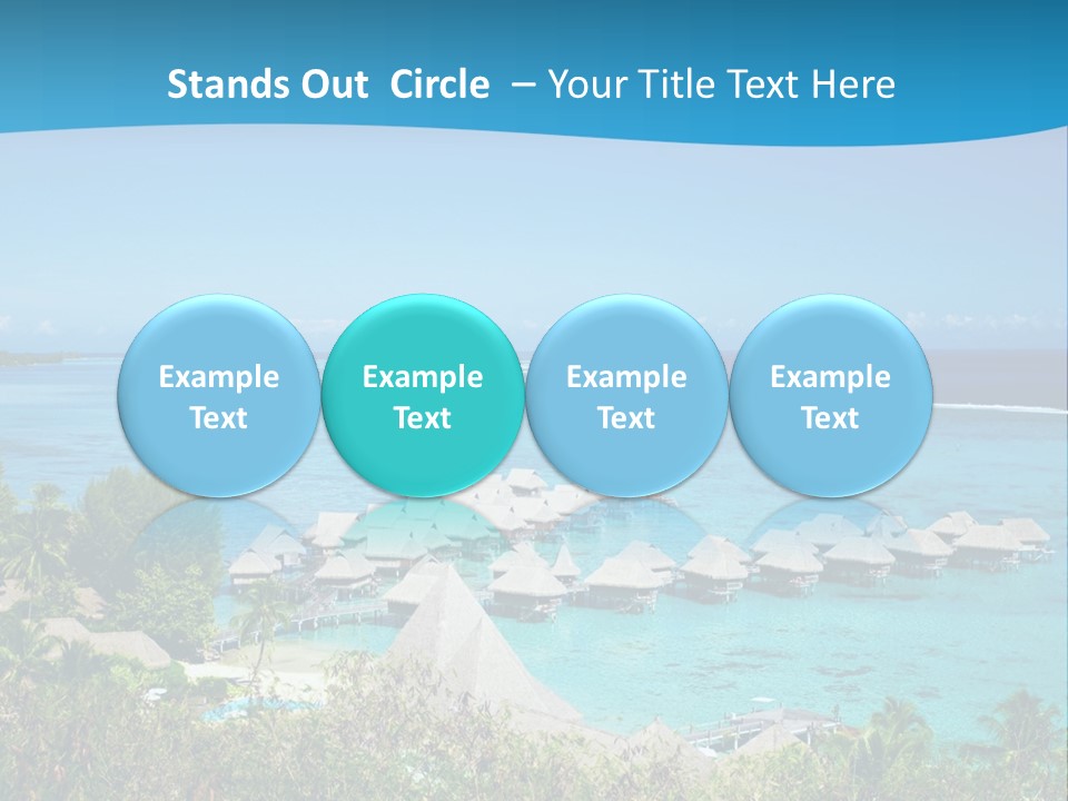 Turquoise Idyllic Lagoon PowerPoint Template