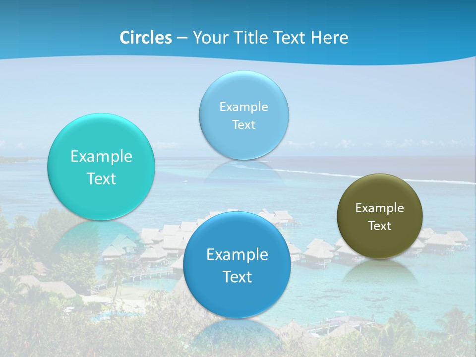 Turquoise Idyllic Lagoon PowerPoint Template