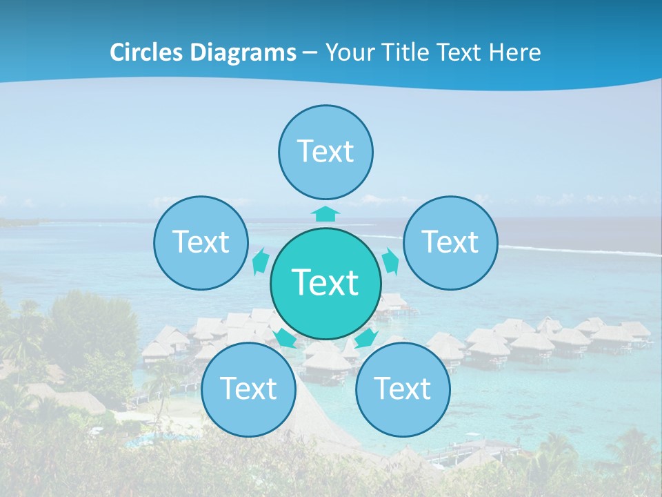 Turquoise Idyllic Lagoon PowerPoint Template
