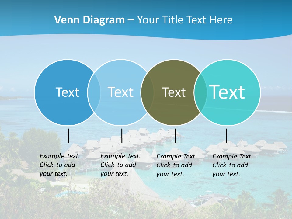 Turquoise Idyllic Lagoon PowerPoint Template