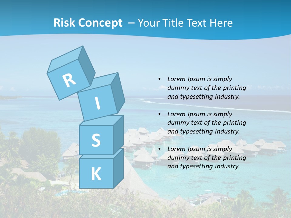 Turquoise Idyllic Lagoon PowerPoint Template