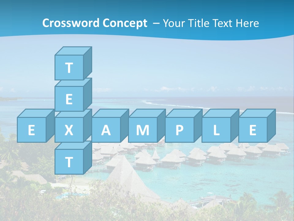 Turquoise Idyllic Lagoon PowerPoint Template