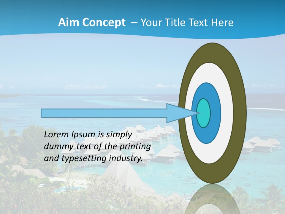 Turquoise Idyllic Lagoon PowerPoint Template
