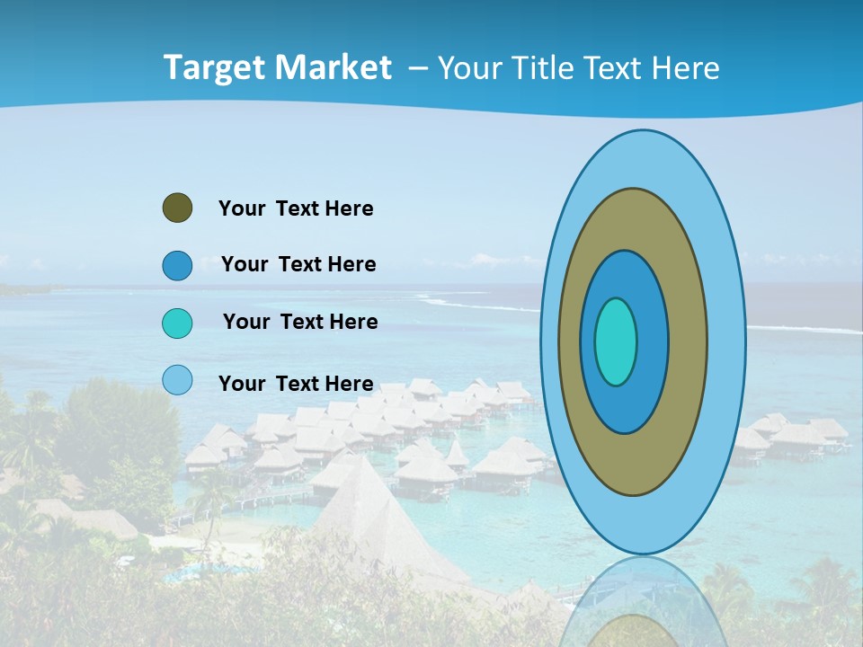 Turquoise Idyllic Lagoon PowerPoint Template