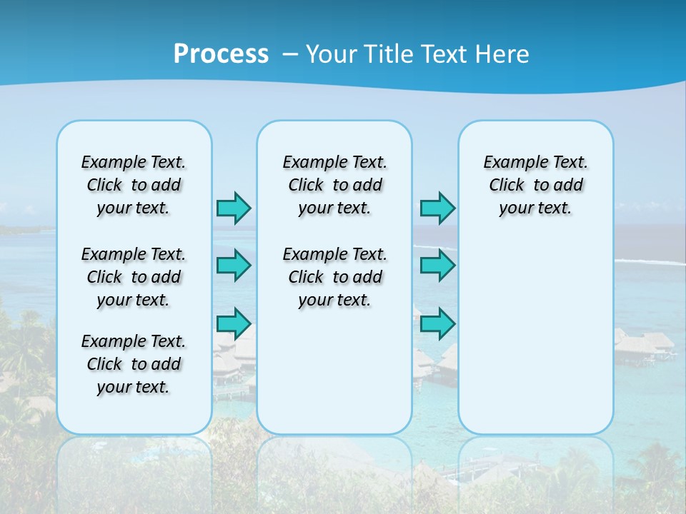 Turquoise Idyllic Lagoon PowerPoint Template