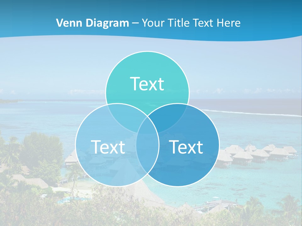 Turquoise Idyllic Lagoon PowerPoint Template