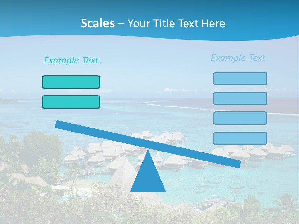 Turquoise Idyllic Lagoon PowerPoint Template