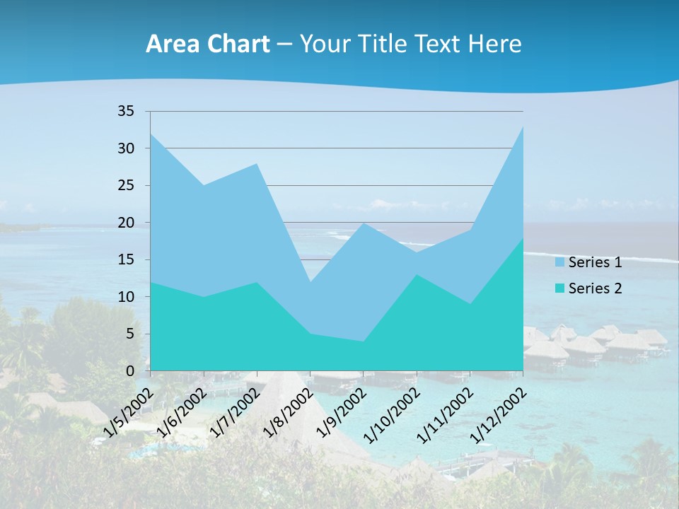 Turquoise Idyllic Lagoon PowerPoint Template