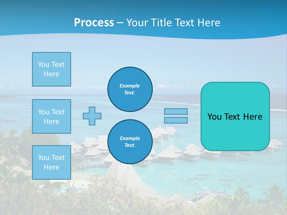 Turquoise Idyllic Lagoon PowerPoint Template