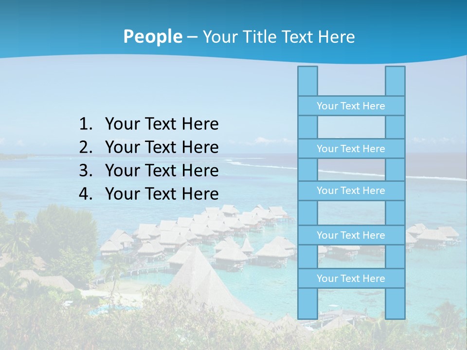 Turquoise Idyllic Lagoon PowerPoint Template