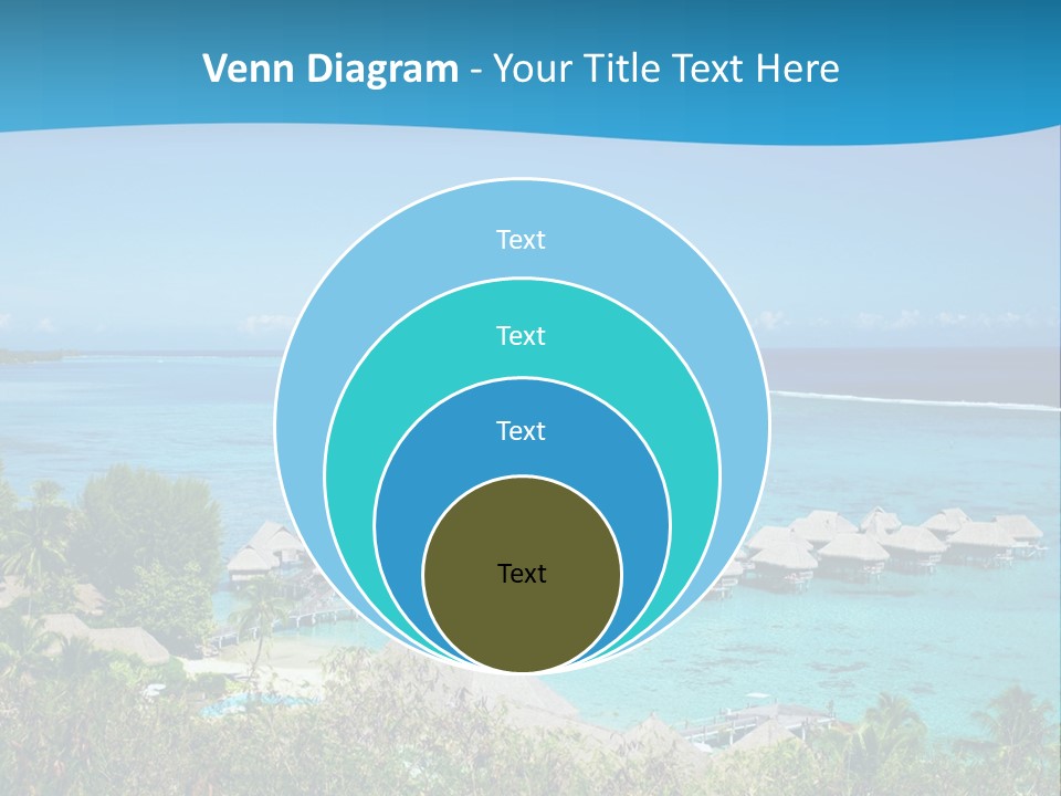 Turquoise Idyllic Lagoon PowerPoint Template
