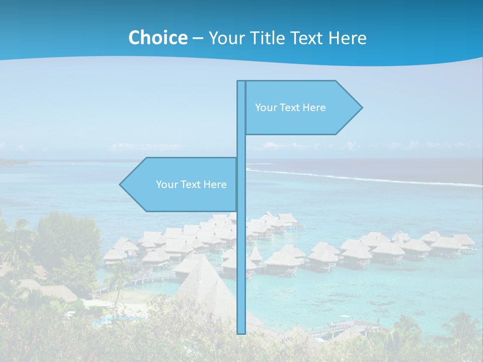 Turquoise Idyllic Lagoon PowerPoint Template