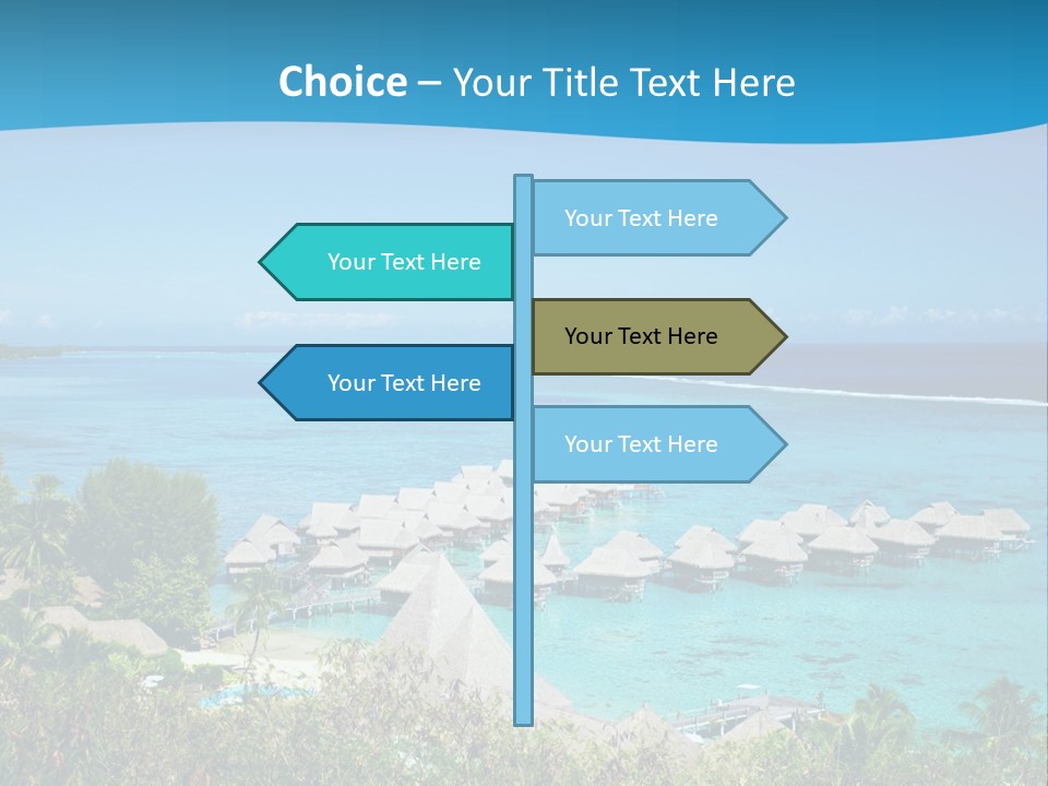 Turquoise Idyllic Lagoon PowerPoint Template
