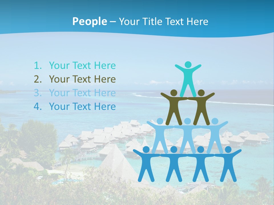 Turquoise Idyllic Lagoon PowerPoint Template