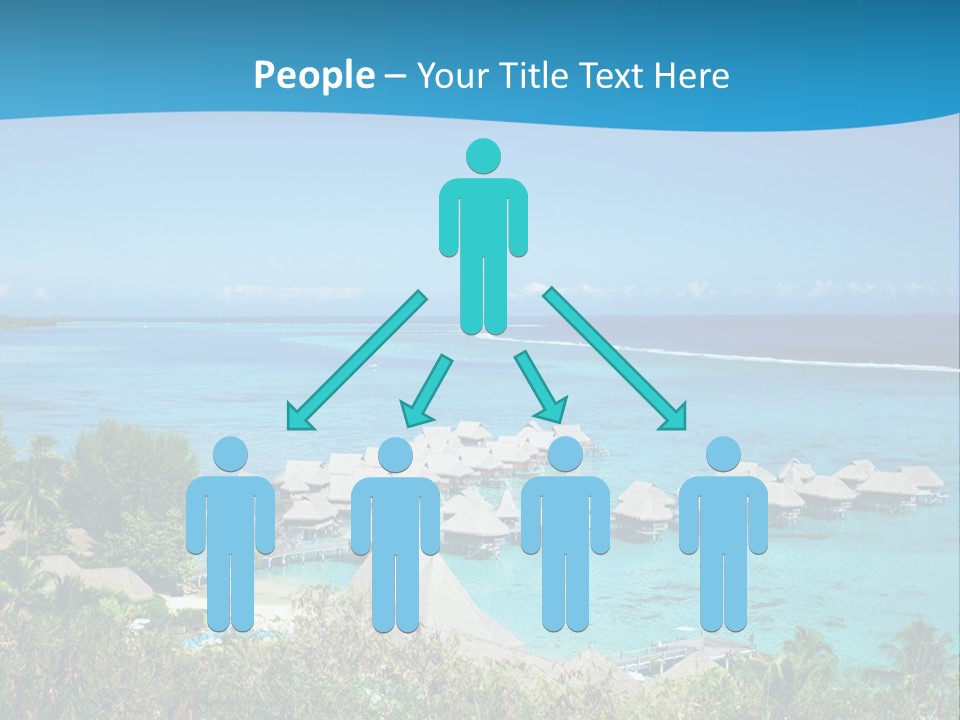 Turquoise Idyllic Lagoon PowerPoint Template