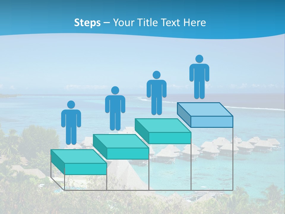 Turquoise Idyllic Lagoon PowerPoint Template