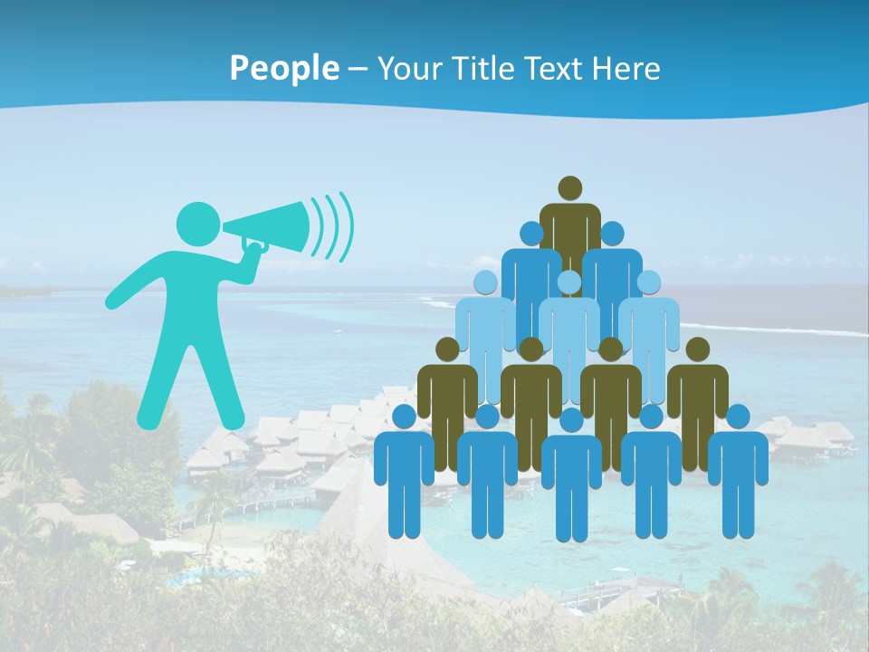 Turquoise Idyllic Lagoon PowerPoint Template