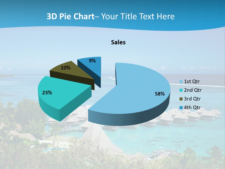 Turquoise Idyllic Lagoon PowerPoint Template