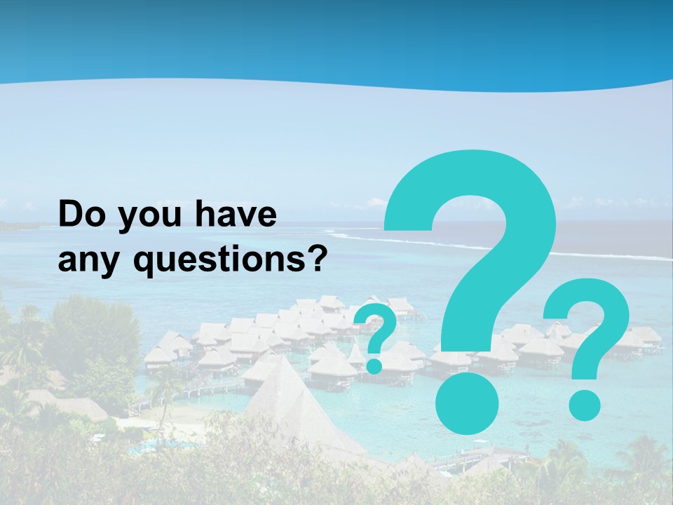 Turquoise Idyllic Lagoon PowerPoint Template