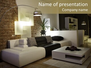 Objects Decorative Sittingroom PowerPoint Template