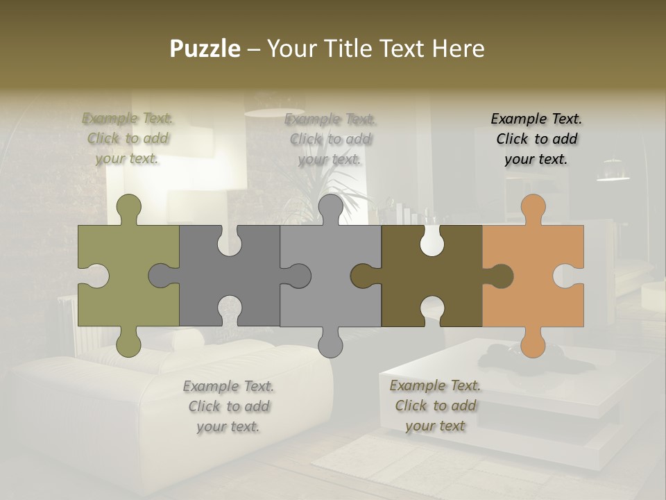 Objects Decorative Sittingroom PowerPoint Template