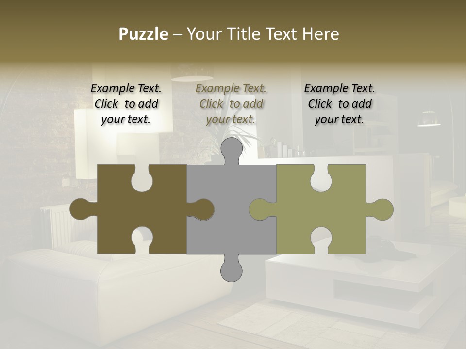 Objects Decorative Sittingroom PowerPoint Template