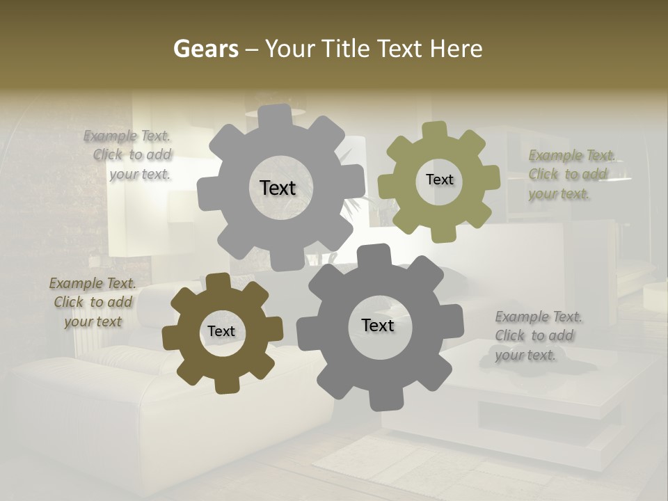 Objects Decorative Sittingroom PowerPoint Template